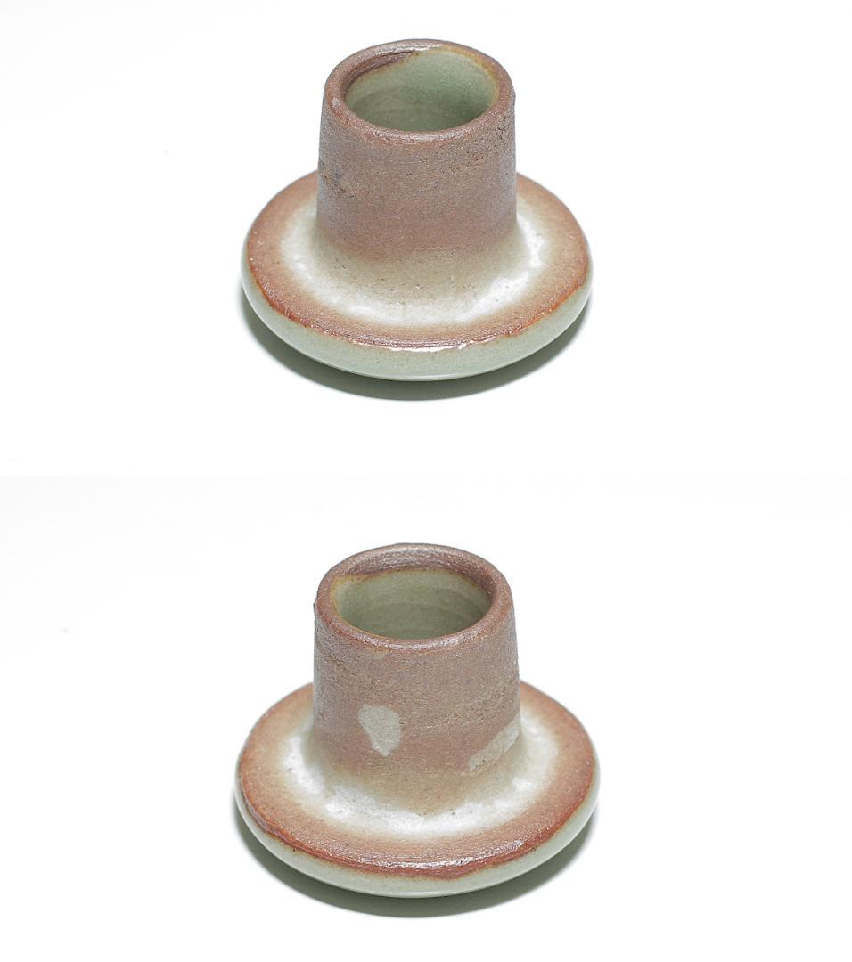 『二代 真清水蔵六 造』青磁茶入 [三代 蔵六識]