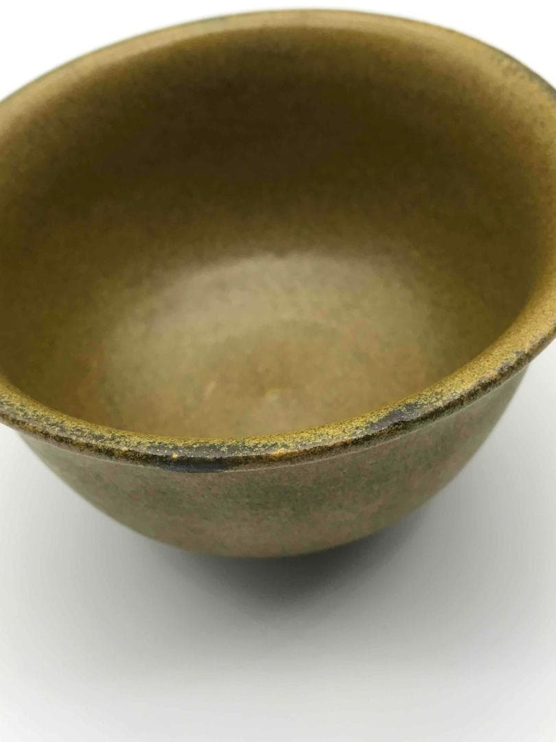 清時代　茶末釉茶碗　茶碗　湯呑　古染付　茶道具　旧家蔵出し(D-64)