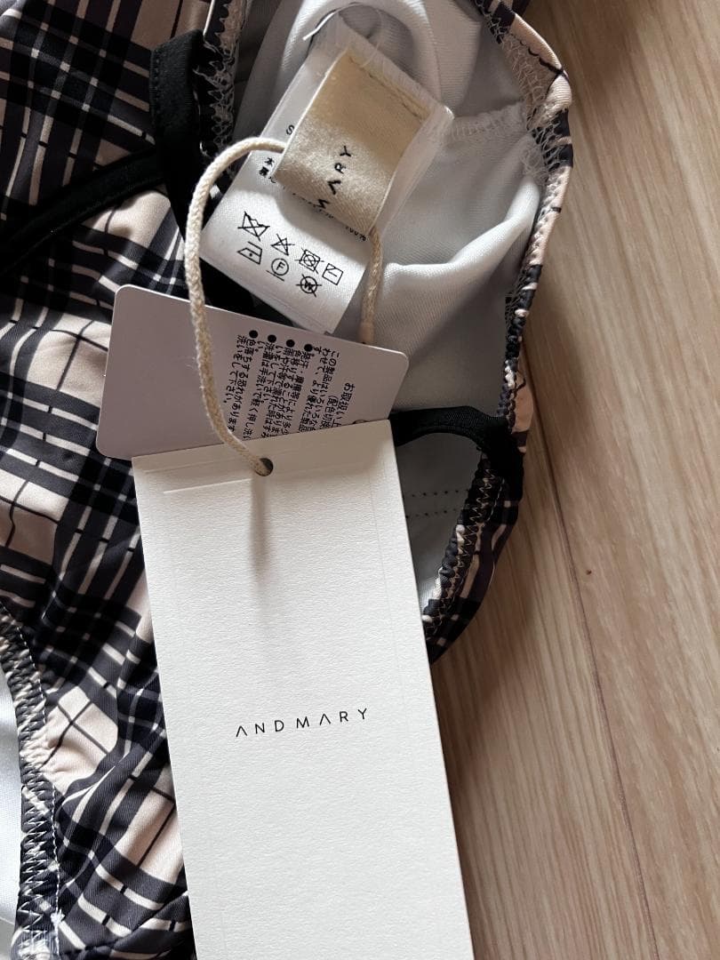 【新品】Nadia check swimsuit　♡　andmary