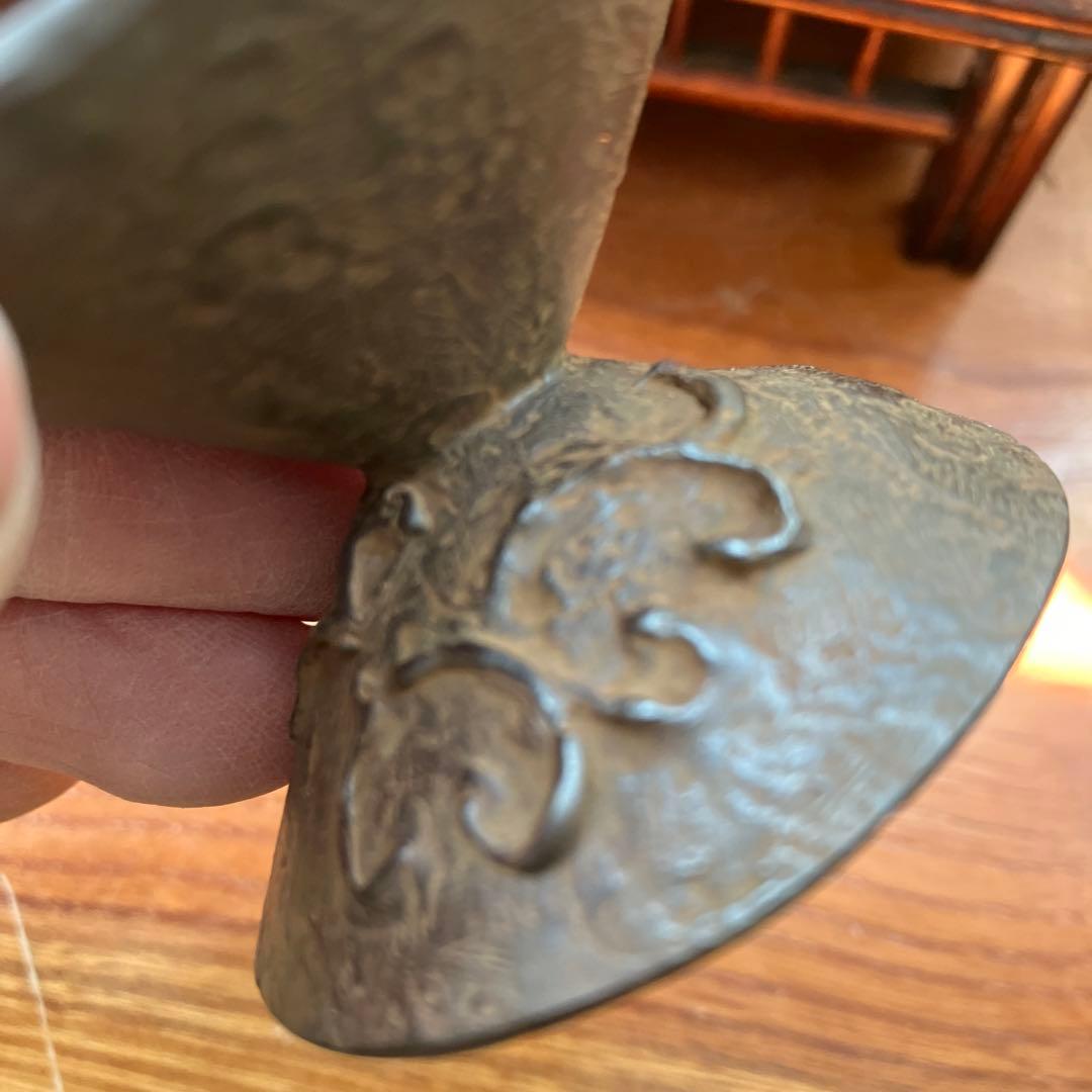 鉄　蓋置　末広　茶道具