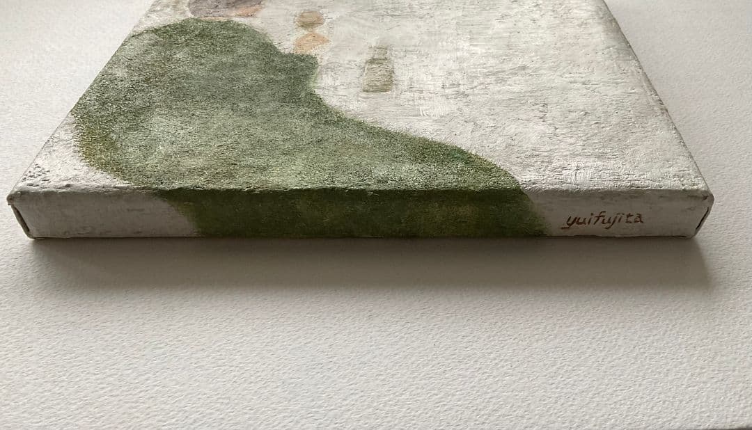 油彩画　white wine time