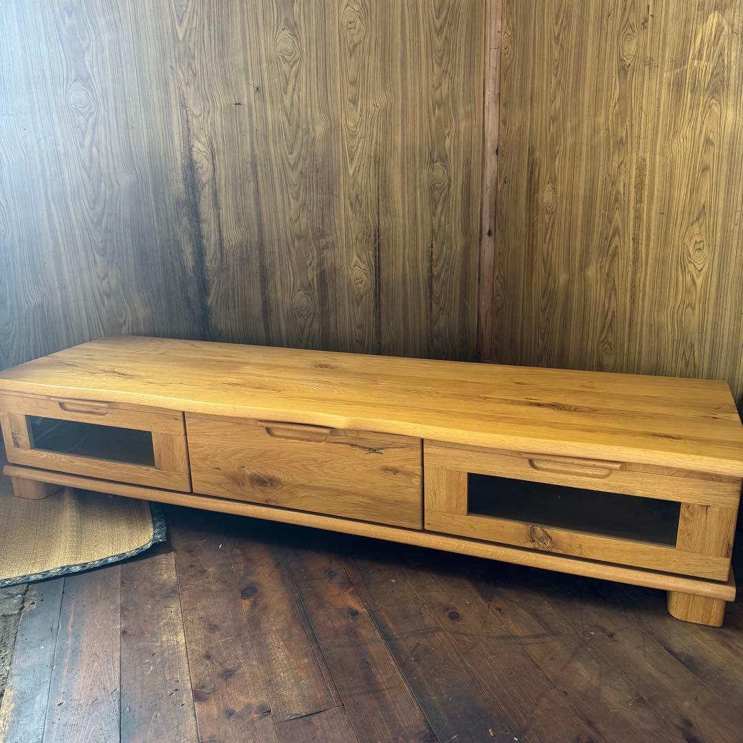天然木目が美しい！大塚家具 起立￼木工 ドリフトオーク　テレビボード 165