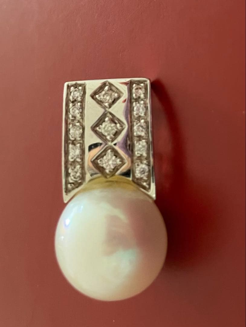 限界‼️ベトナムのパールのペンダントトップ❣️❣️12mm玉❗️14K❗️裏？に小さな傷