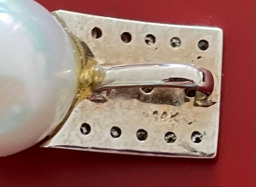 限界‼️ベトナムのパールのペンダントトップ❣️❣️12mm玉❗️14K❗️裏？に小さな傷