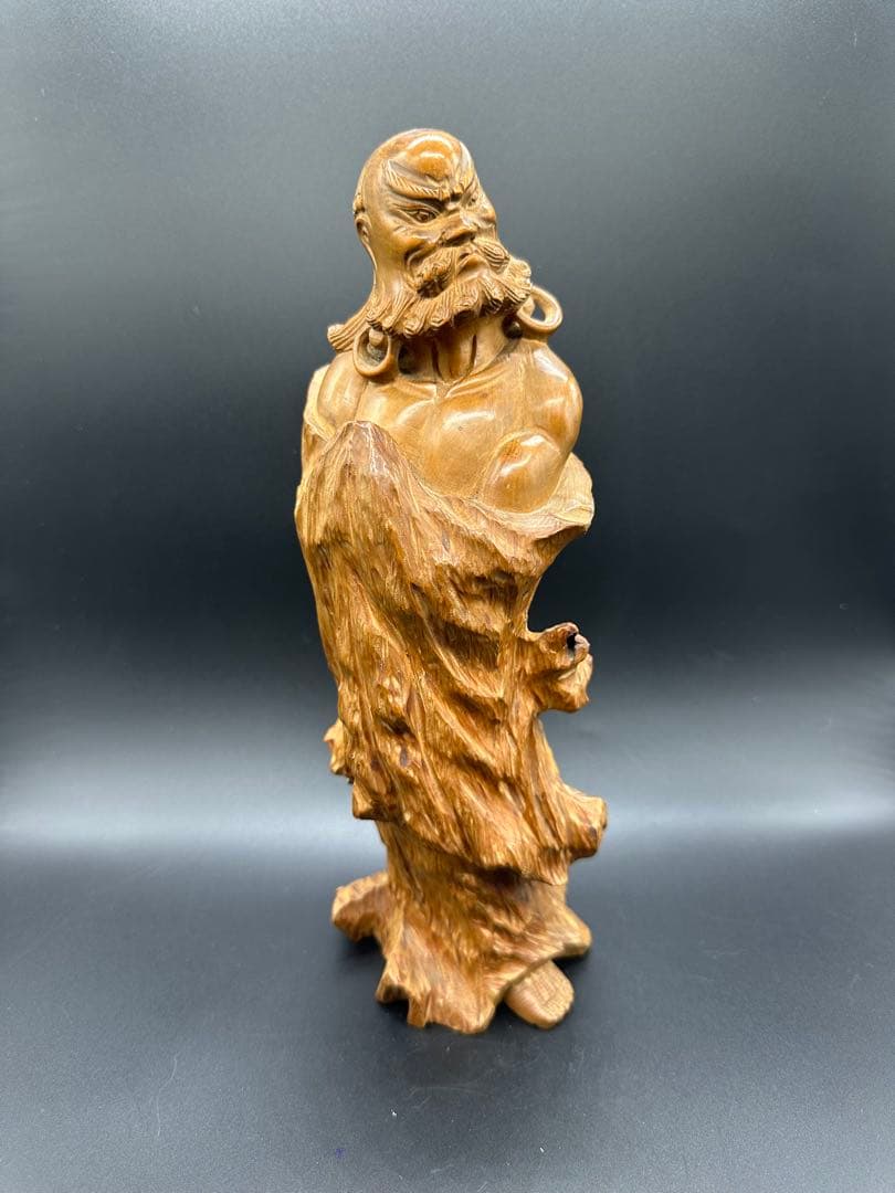 木彫　柘植 達磨 立像 古美術骨董