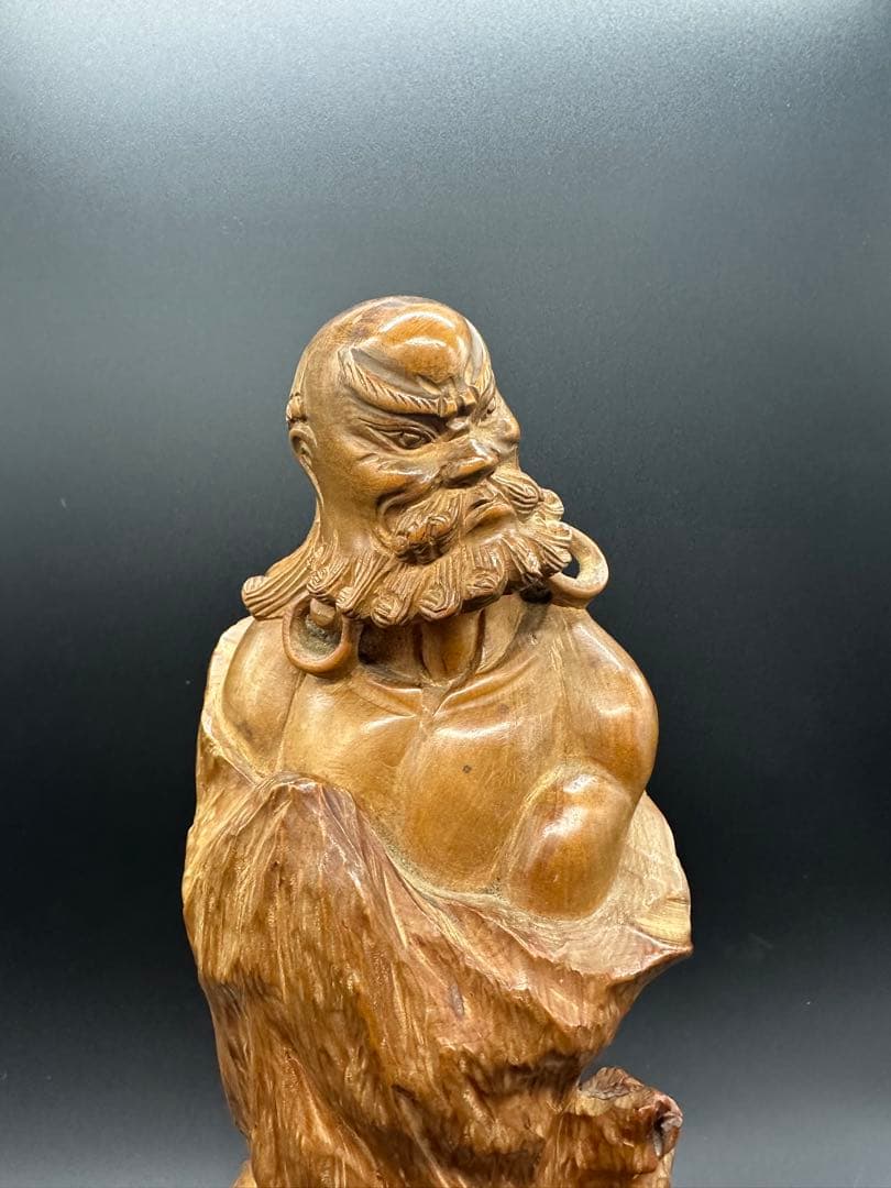 木彫　柘植 達磨 立像 古美術骨董