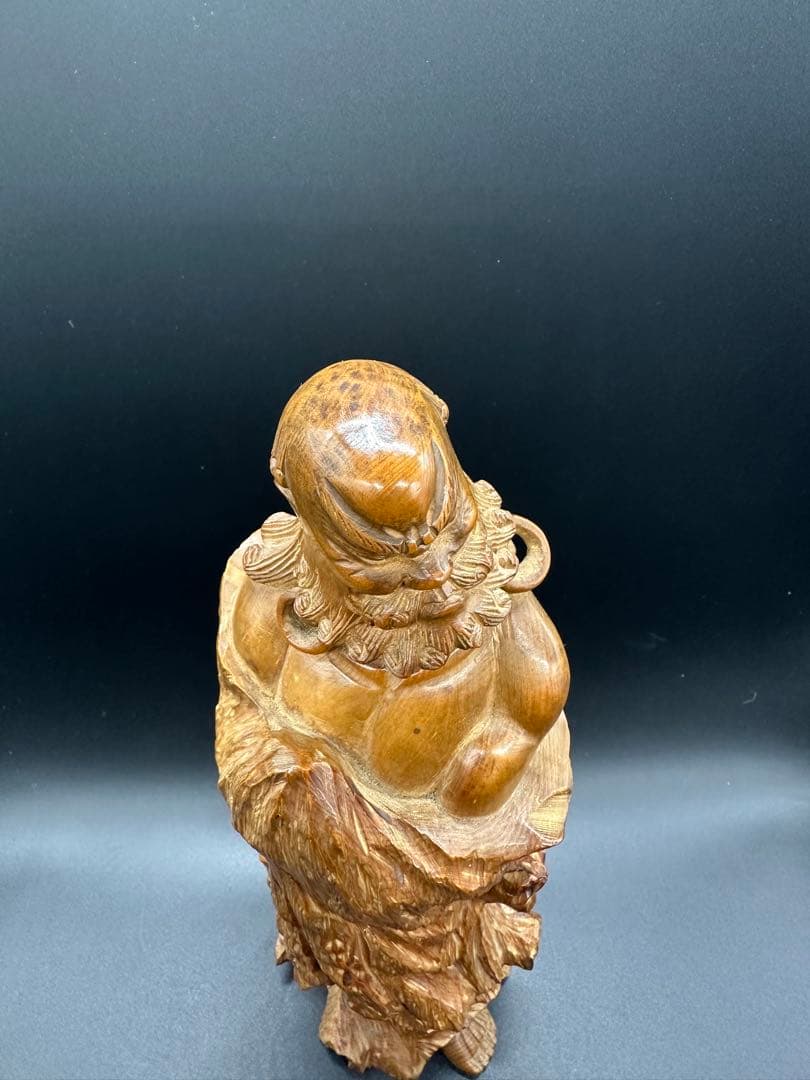 木彫　柘植 達磨 立像 古美術骨董