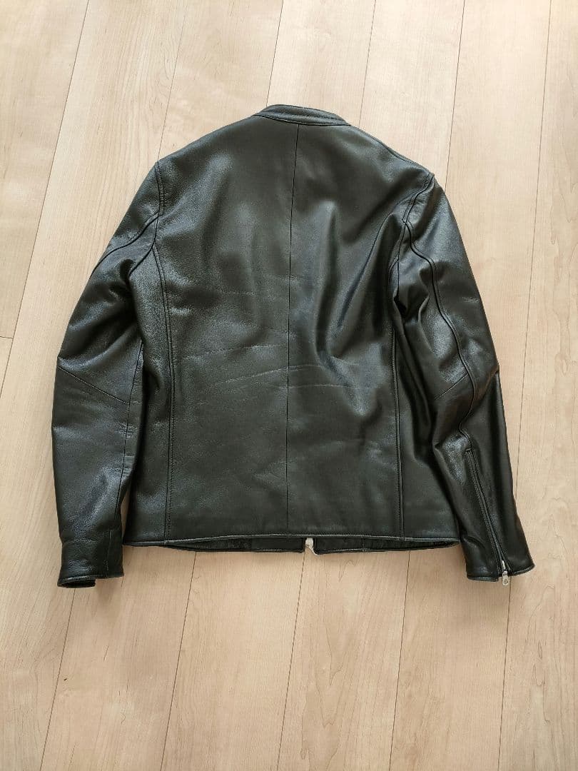 ナノ・ユニバース シングル レザー ライダージャケット 黒 M