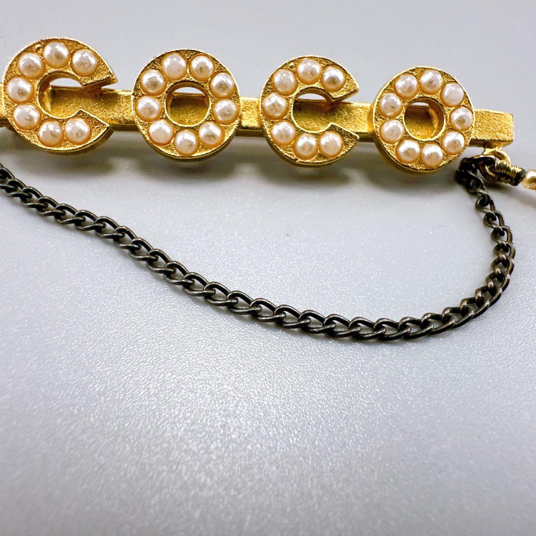 ⭐️美品⭐️CHANEL ブローチ coco パール調 スイング ココマーク