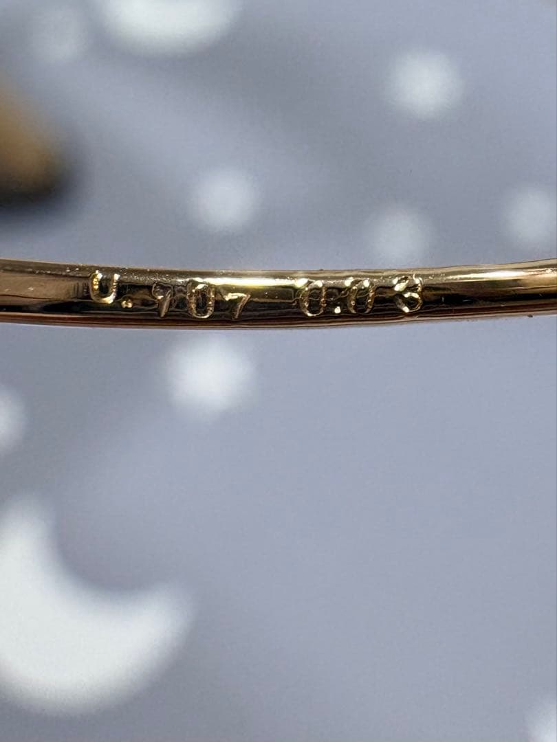 K18 天然 グリーンダイヤモンド リング　0.1ct