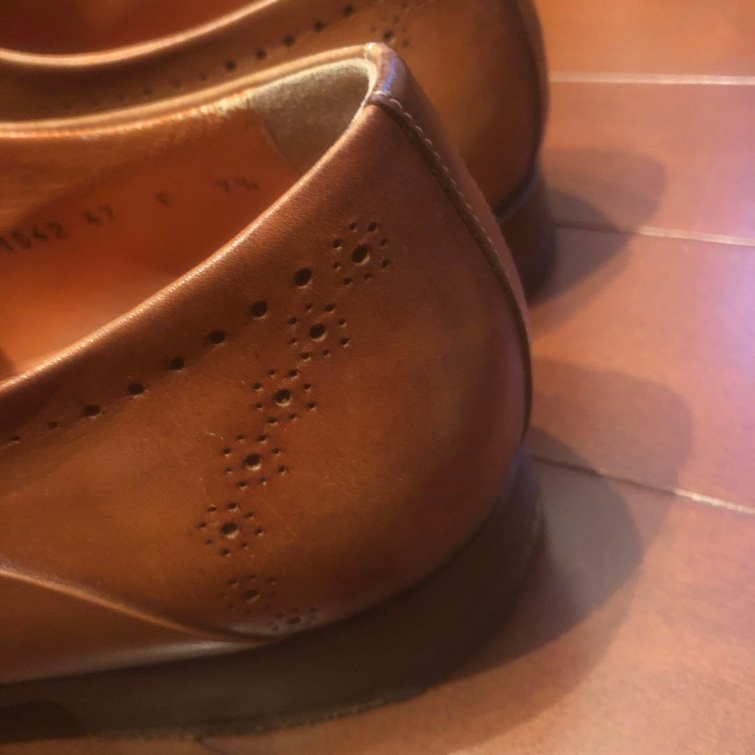 サントーニ　Santoni /ドレスシューズ 71/2【ライトブラウン】