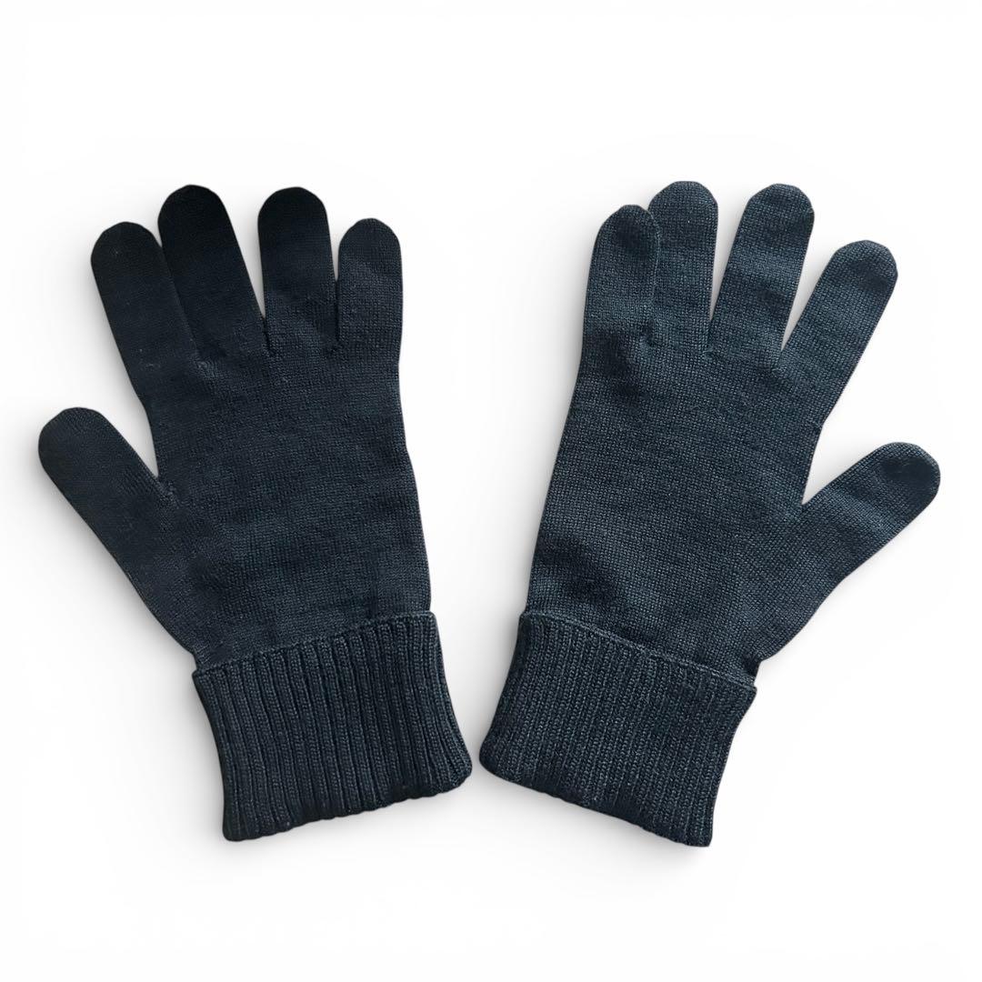 【極美品】ルイヴィトン　手袋　ダミエ　ブラック　ブラウン　メンズ　ウール