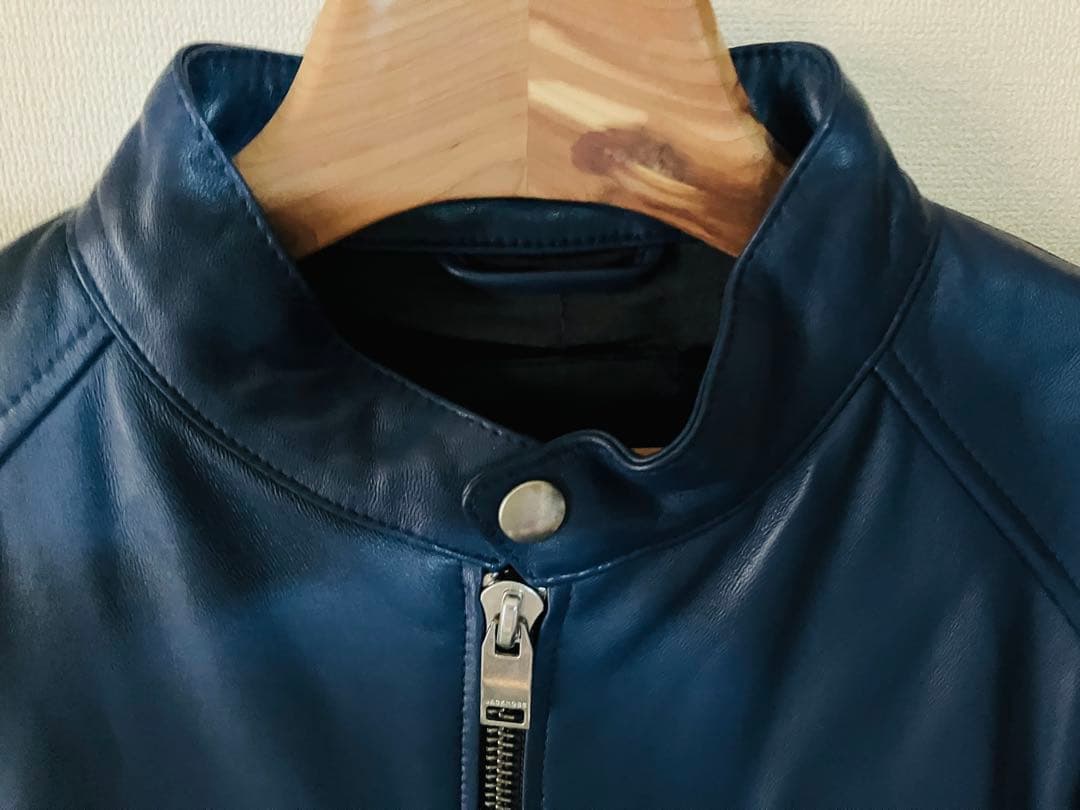 掘*人様 JACKROSE ネイビー シングルライダースジャケット ネイビー サ