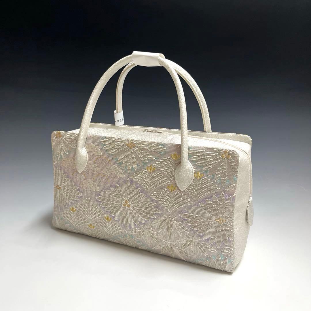 新品未使用品　京都 西陣織正絹帯地使用　利休バッグお茶席　25910