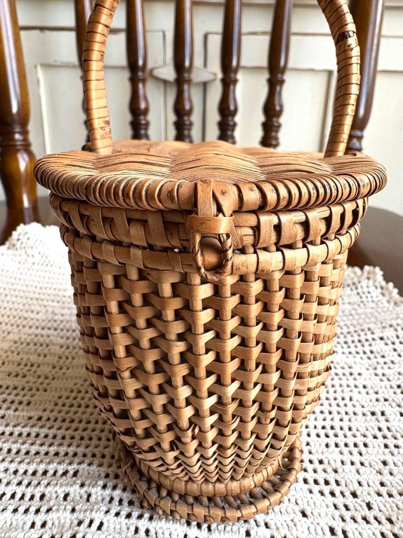 ♡ フランスアンティーク　ドールパニエ　人形用カゴ　プッペンパニエ　ハンドメイド