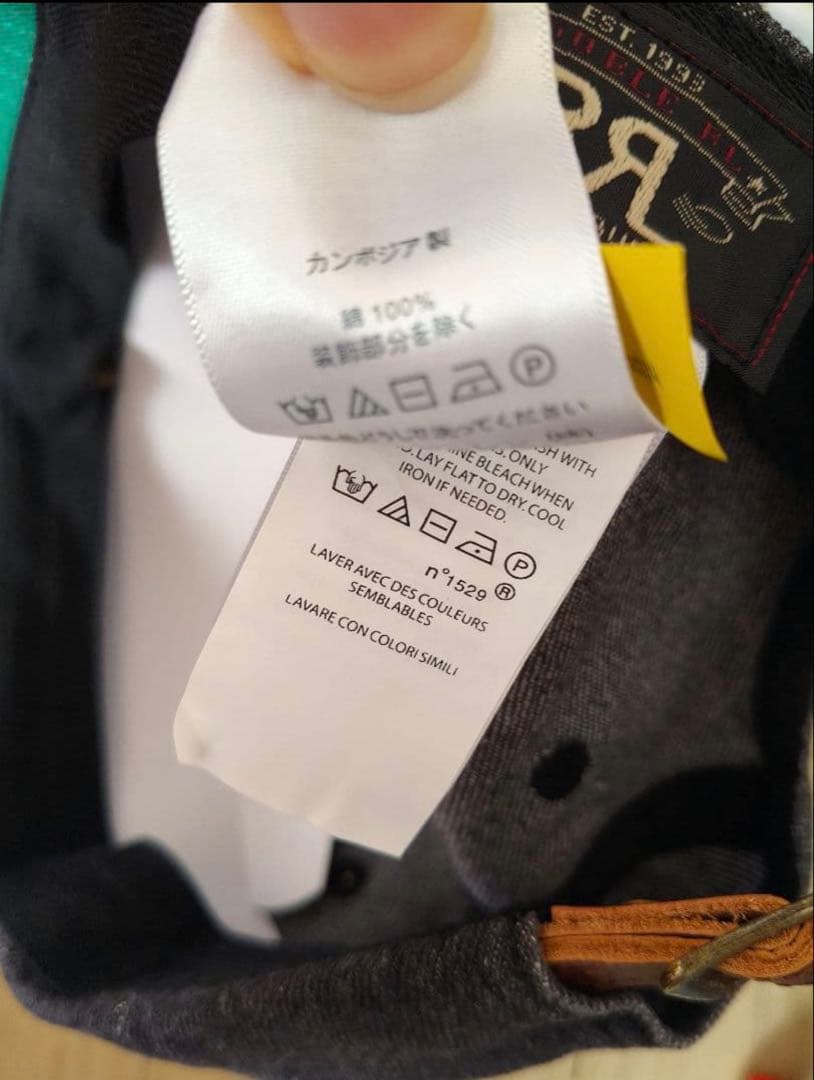 ダブルアールエル RRL キャップ 帽子 デニム ブラック