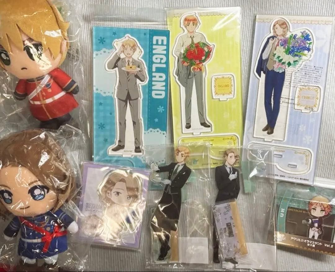 ヘタリア イギリス フランス アクリルスタンド chibiぬいぐるみ アクスタ