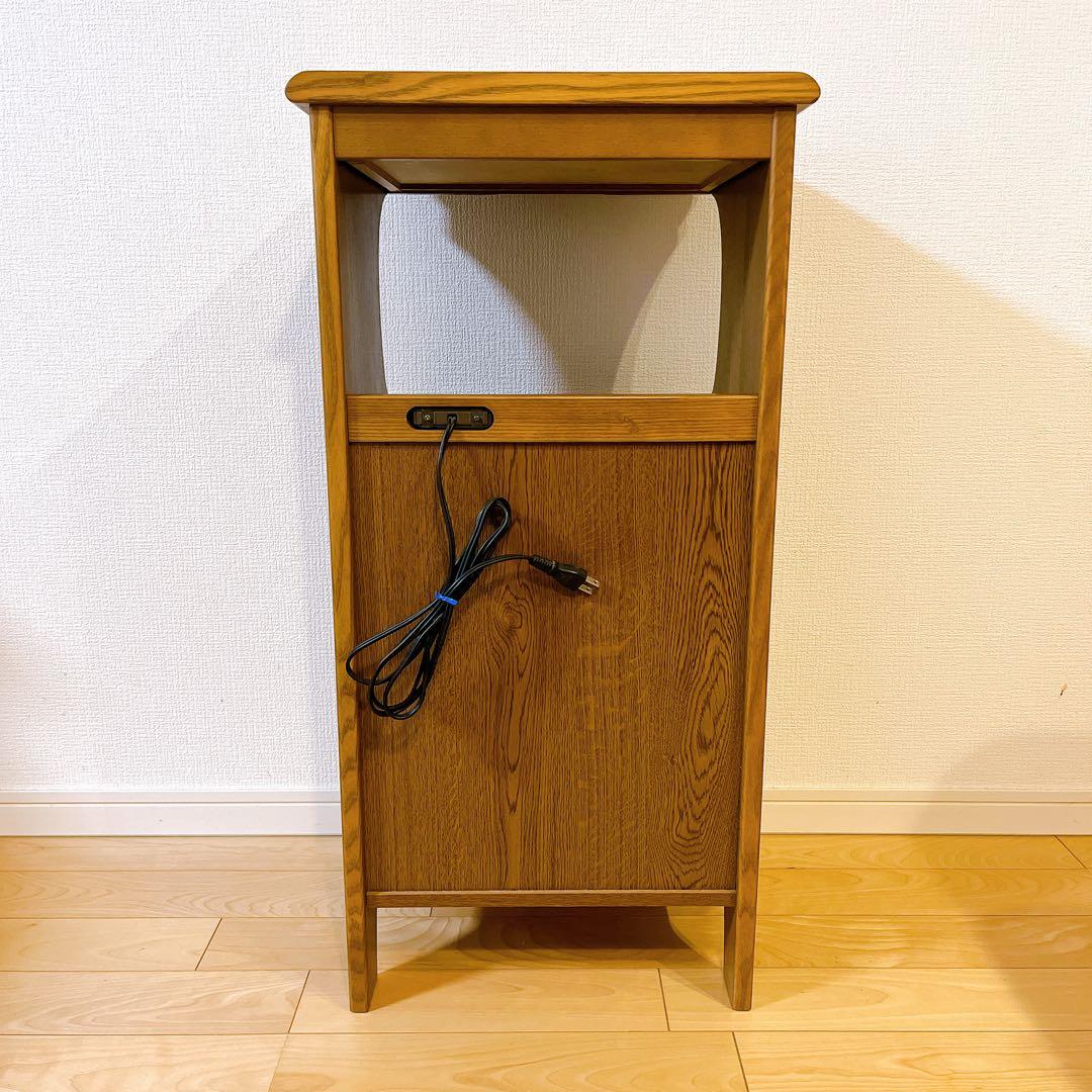 karimoku カリモク 電話台 コンセント付き キャビネット 4段 引出し