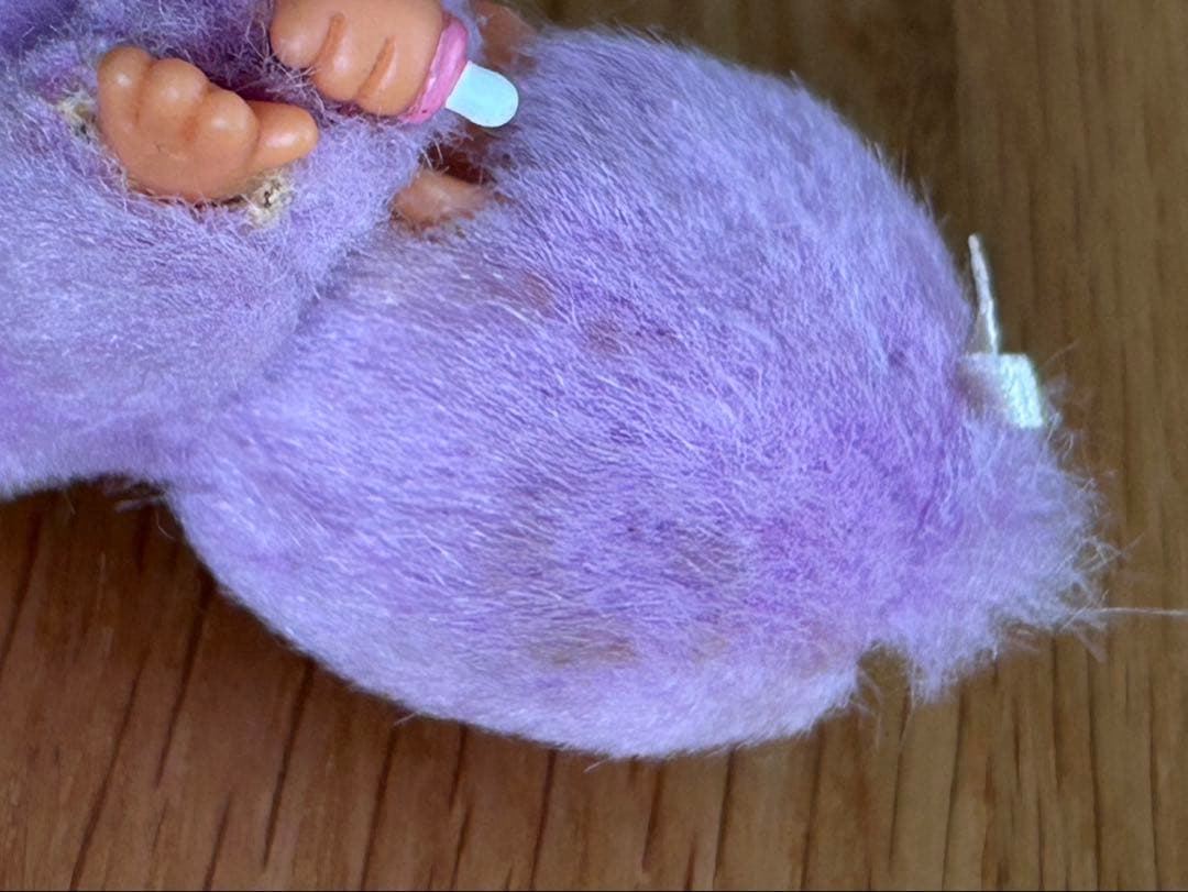 モンチッチ　クリップマスコット　パープル