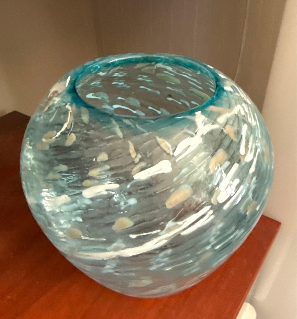 イイノナホ ガラス 作家 花器 フラワーベース　オブジェ