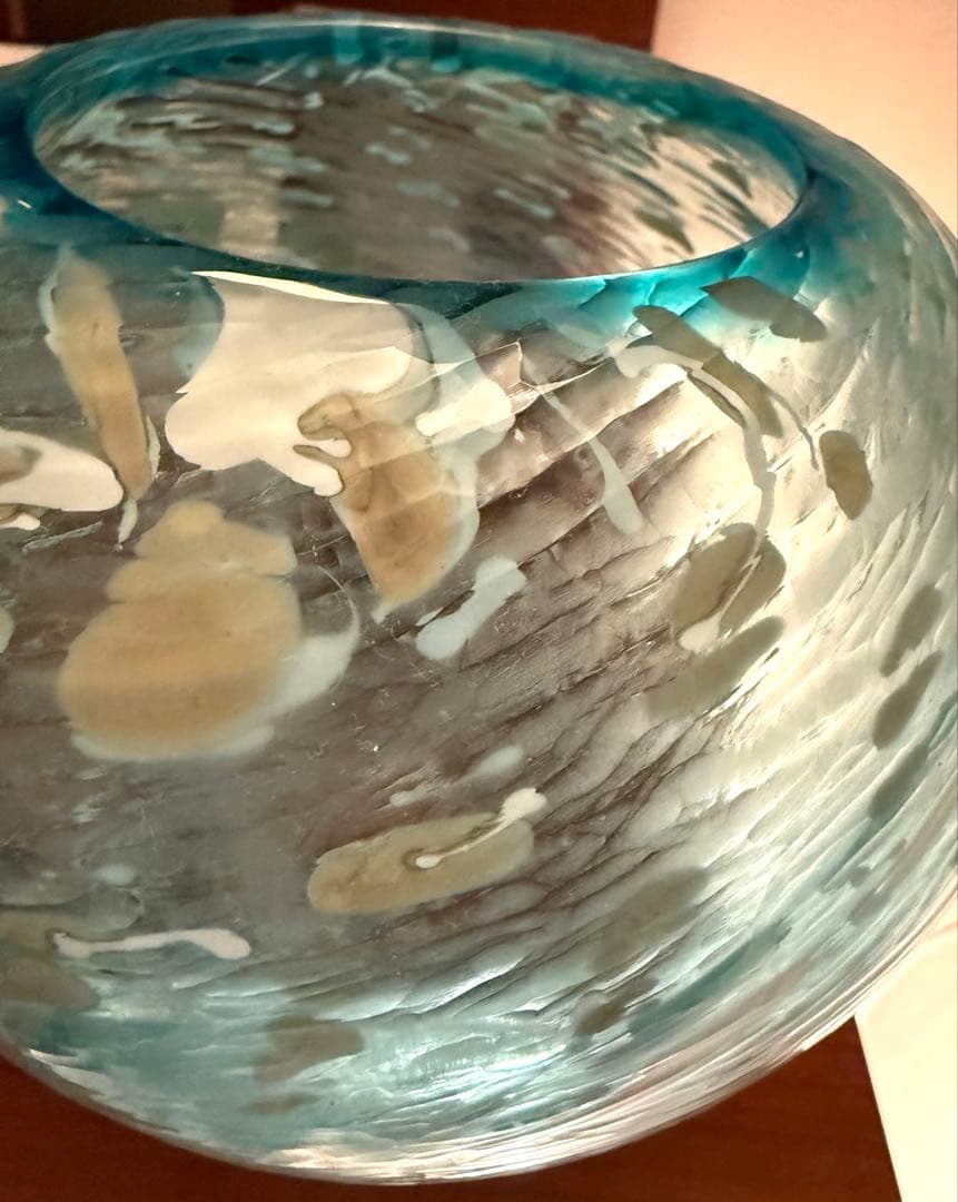 イイノナホ ガラス 作家 花器 フラワーベース　オブジェ