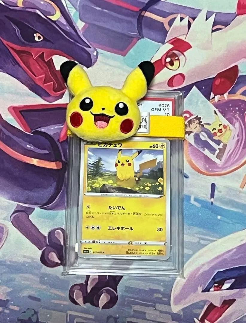 絶版希少オークション！！psa10 直立　ピカチュウ　イーブイヒーロー