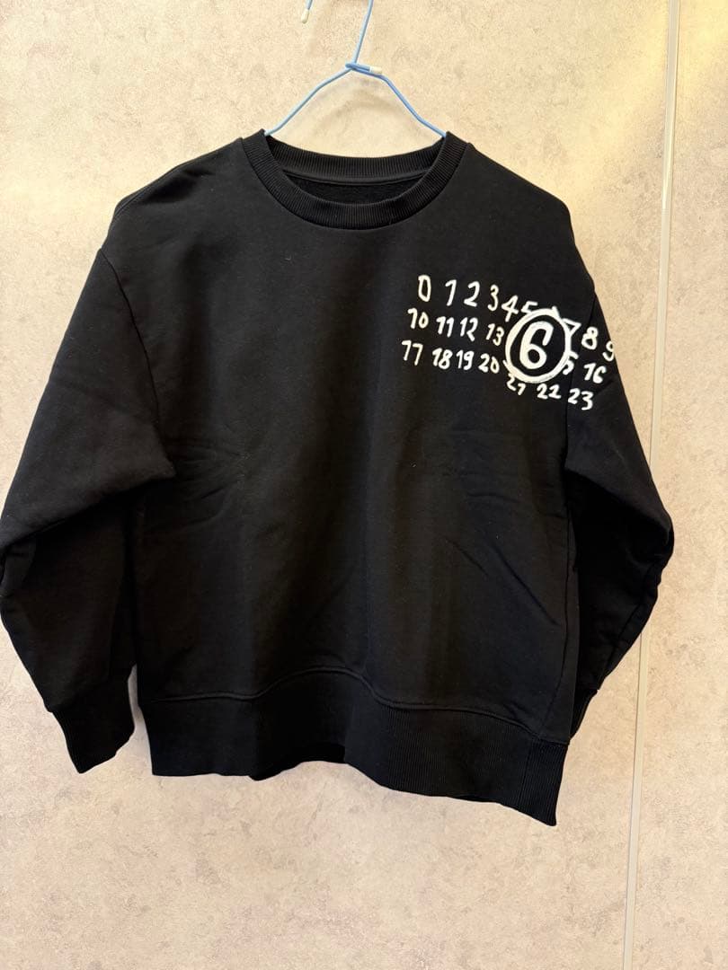 MM6 Maison Margiela 黒 長袖トレーナー