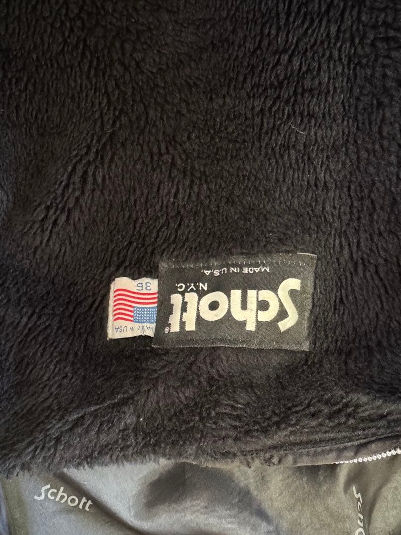 schott ショットブラック シングルライダースジャケット　36 M相当