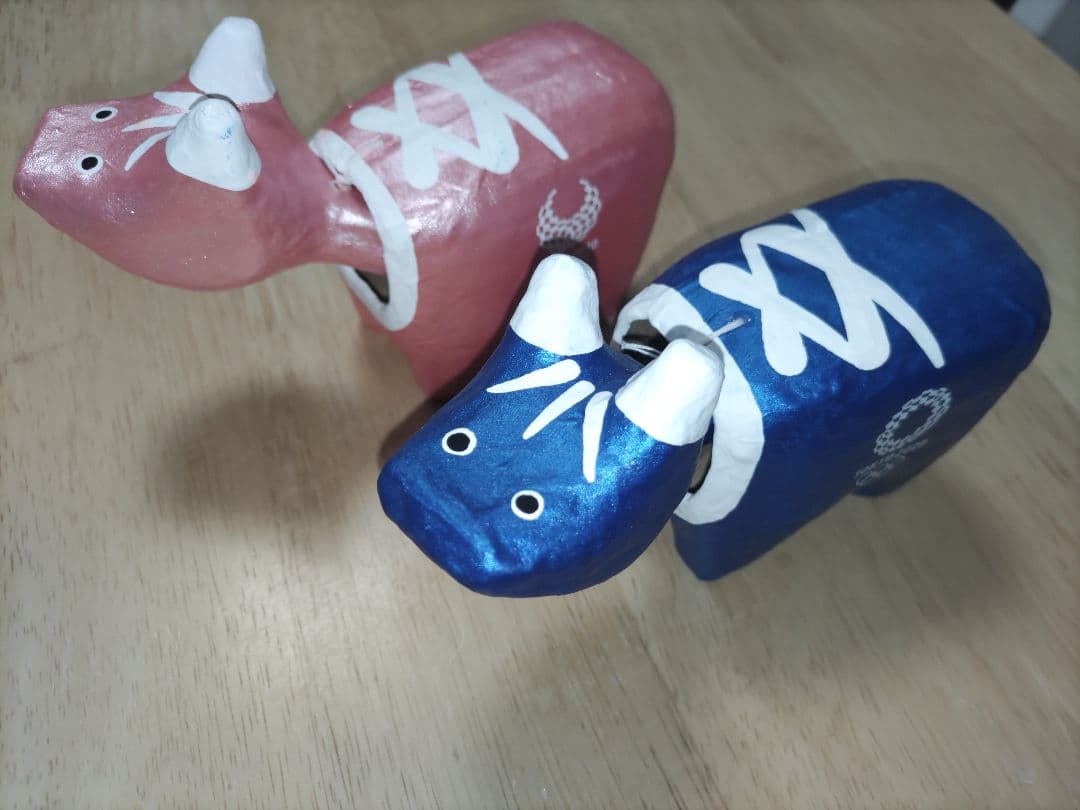 野沢民芸　赤ベコ　東京オリンピック限定2体セット