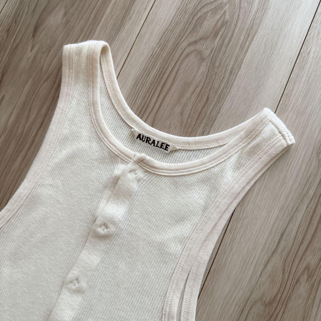 【美品】AURALEE オーラリー ソフトリブタンクトップ 1