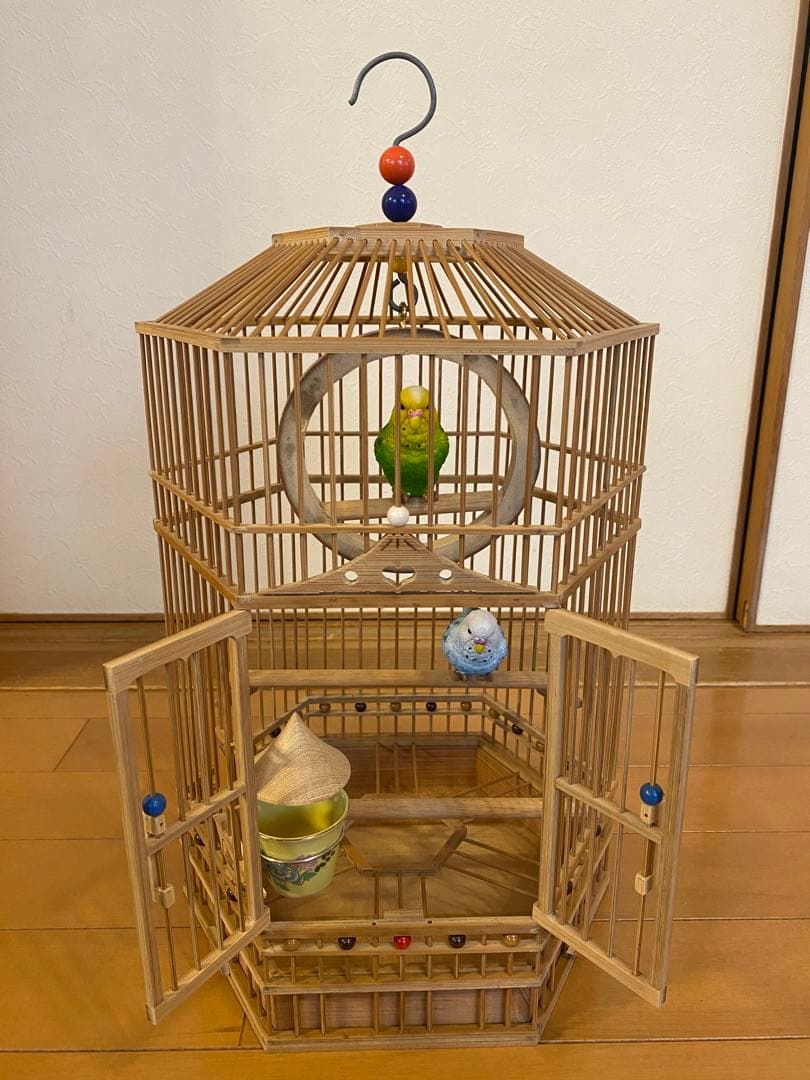 ⭐️限定値下げ　鳥籠　手作り　竹細工　工芸　匠③