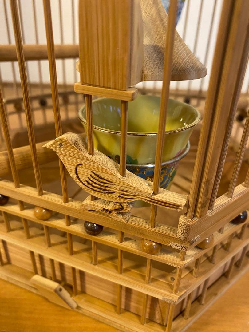 ⭐️限定値下げ　鳥籠　手作り　竹細工　工芸　匠③