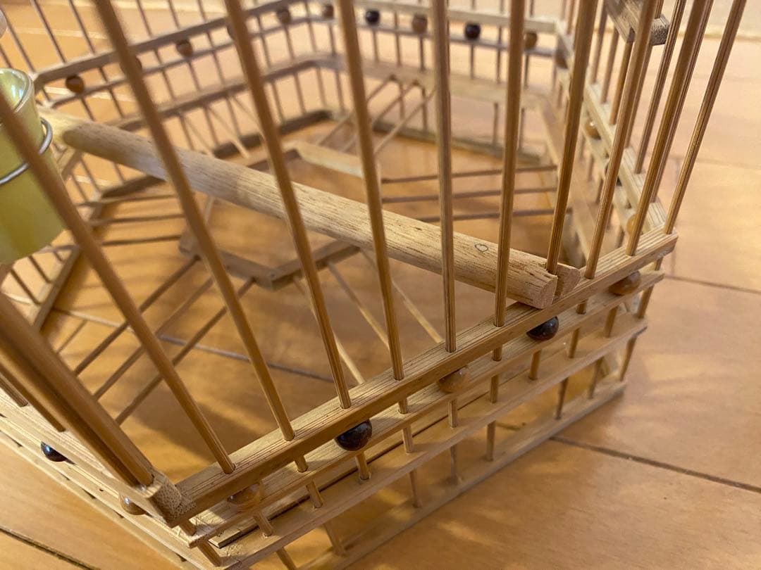 ⭐️限定値下げ　鳥籠　手作り　竹細工　工芸　匠③