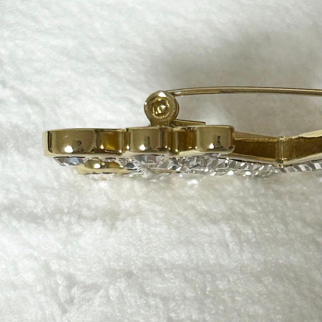 ✨極美品✨MaxMara マックスマーラ　Mロゴクリスタルブローチ