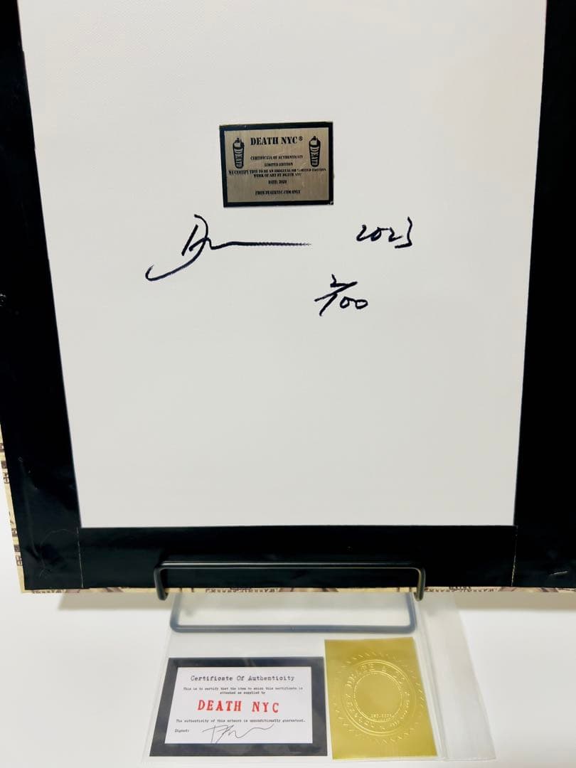 DEATH NYC キャンバスボードタイプ 【認定プレート付き 海外希少作品】