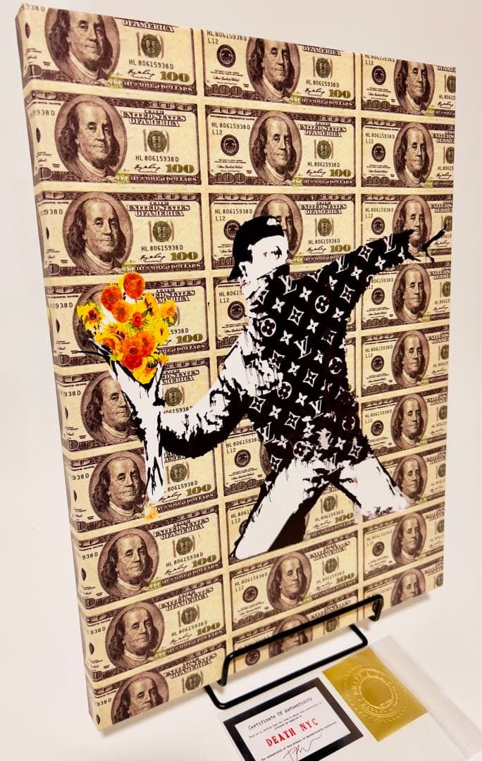 DEATH NYC キャンバスボードタイプ 【認定プレート付き 海外希少作品】