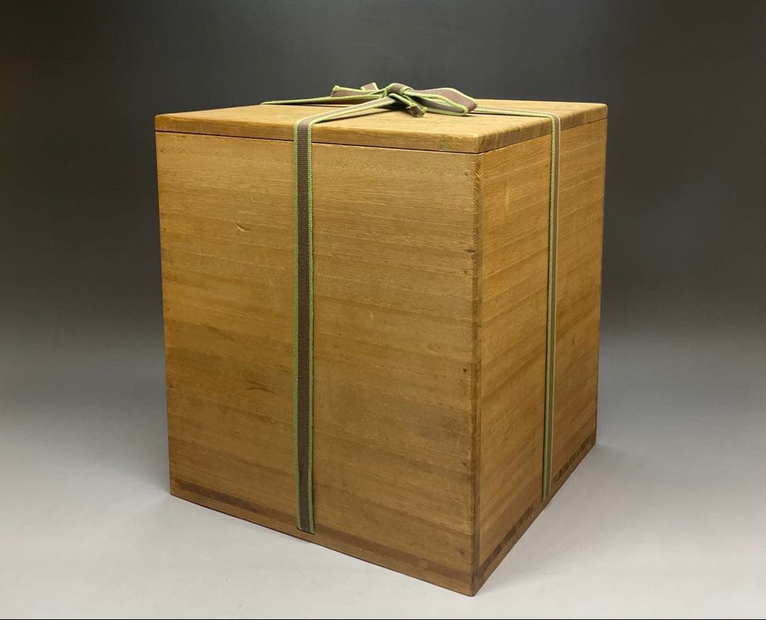 古常滑　水指　蓋付　茶道具　箱付　L309