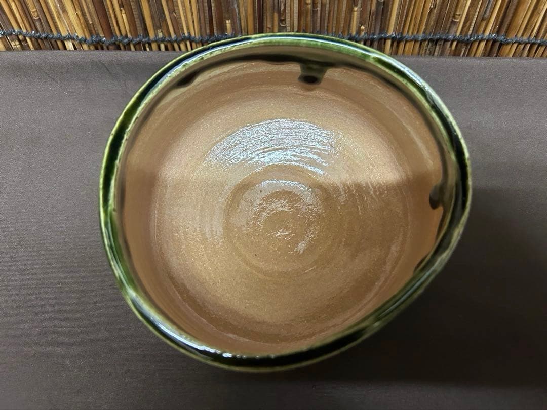 未使用/特価❕瀬戸焼/加藤廉平作/織部/抹茶碗/１点　　茶道具/抹茶茶碗