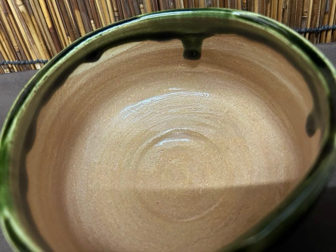 未使用/特価❕瀬戸焼/加藤廉平作/織部/抹茶碗/１点　　茶道具/抹茶茶碗