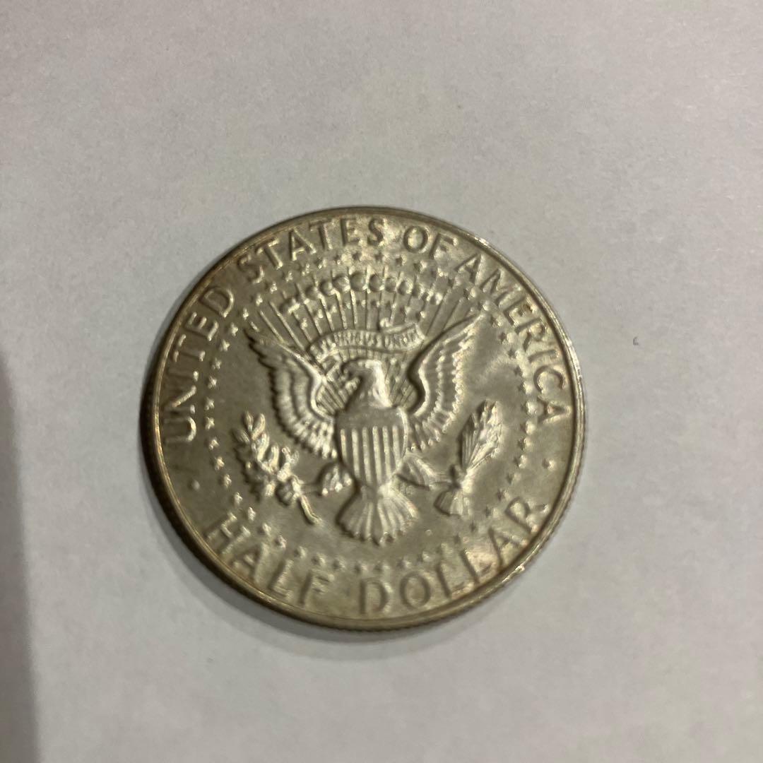 1968年　ケネディ　ハーフダラー銀貨