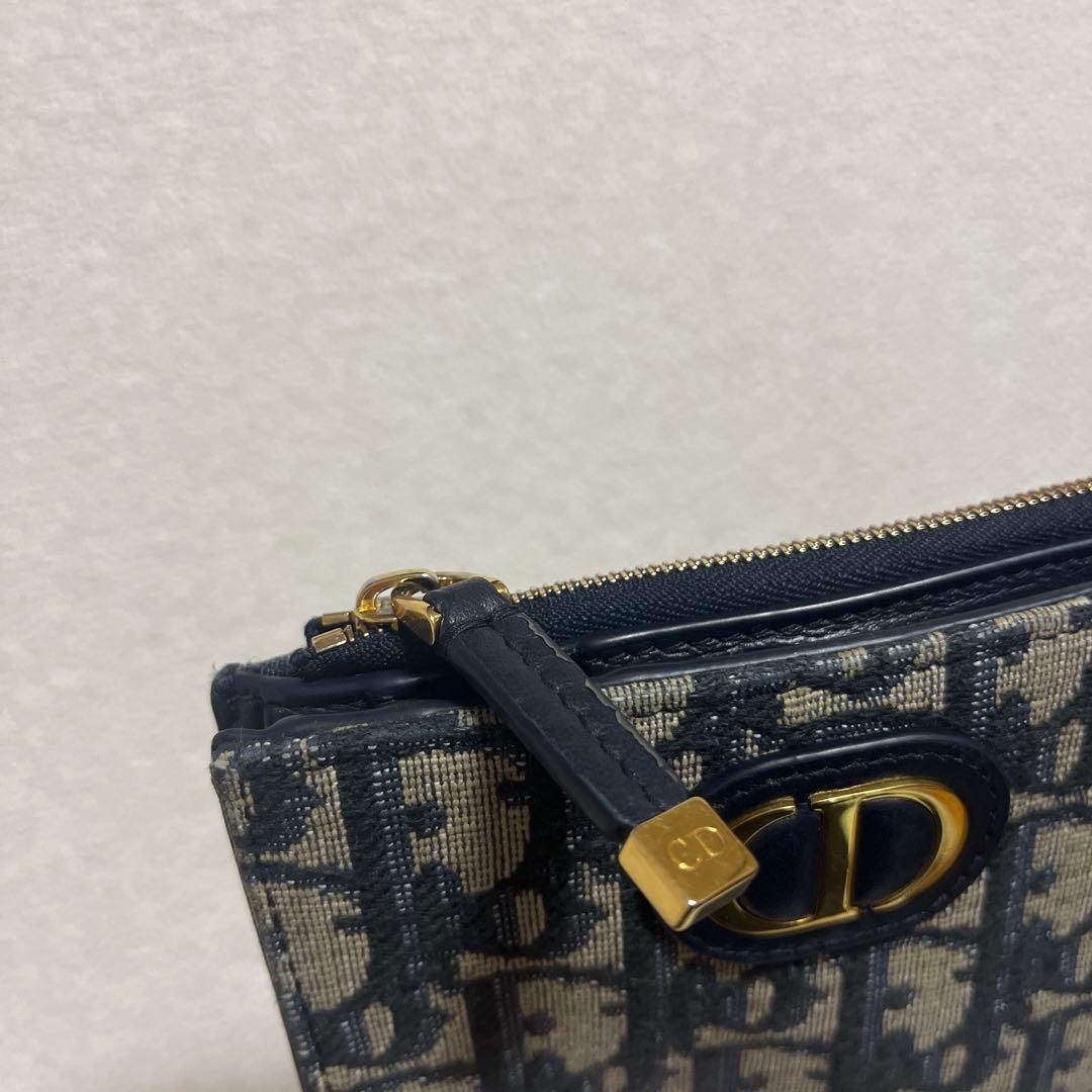 Christian Dior 二つ折り財布 ブラック/ベージュ