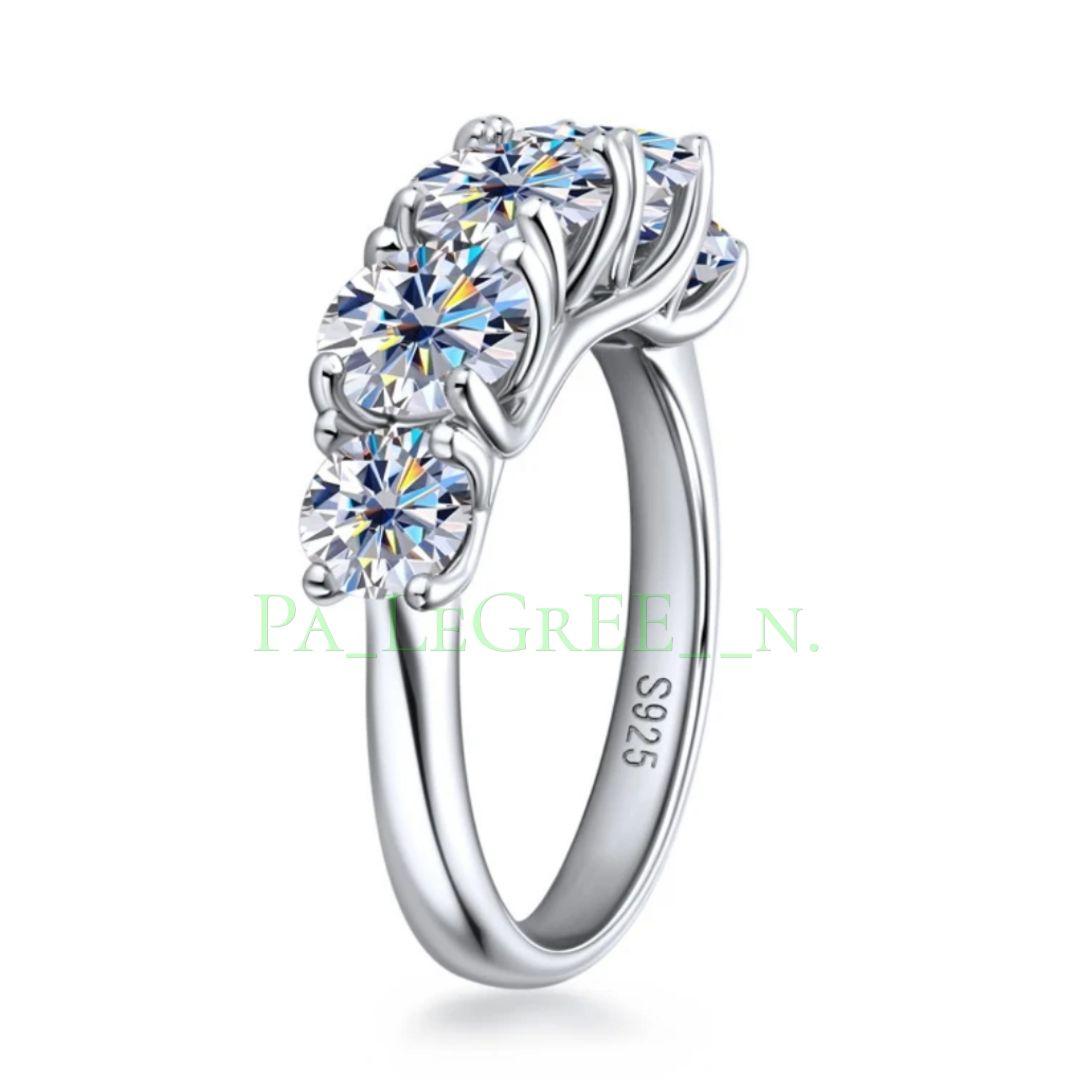 aat指輪レディース　結婚指輪　婚約指輪　モアサナイト シンプル 18kS925