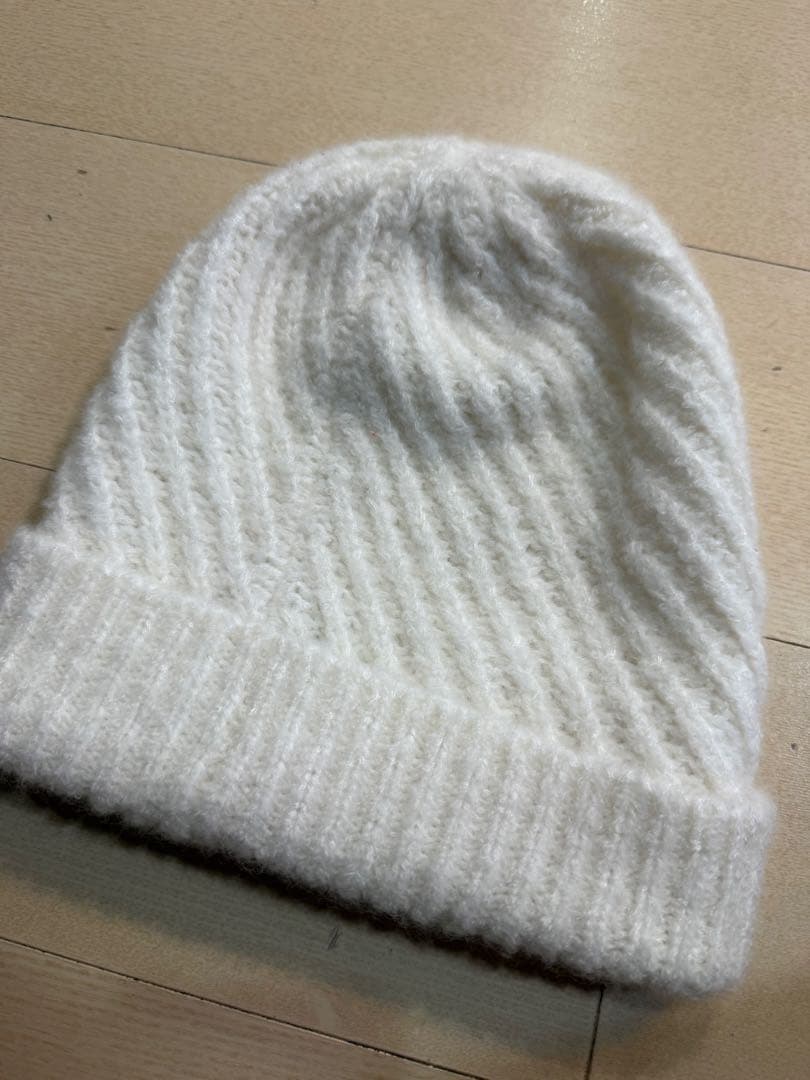 CHANEL ニット帽 ホワイト