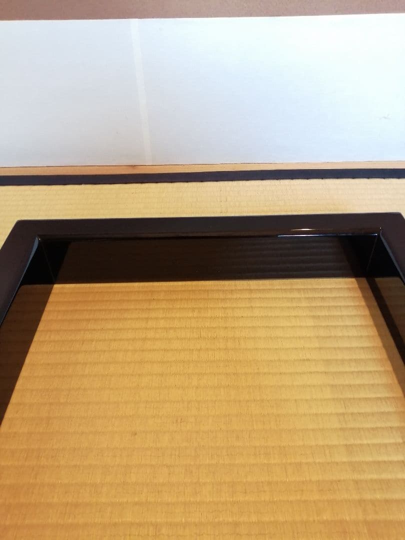 【茶道具】塗師宗明作　真塗炉縁　炉縁115