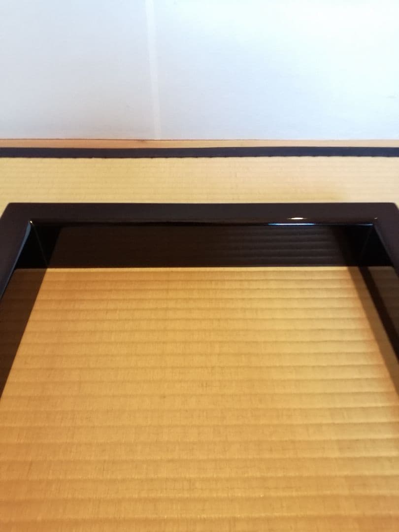 【茶道具】塗師宗明作　真塗炉縁　炉縁115