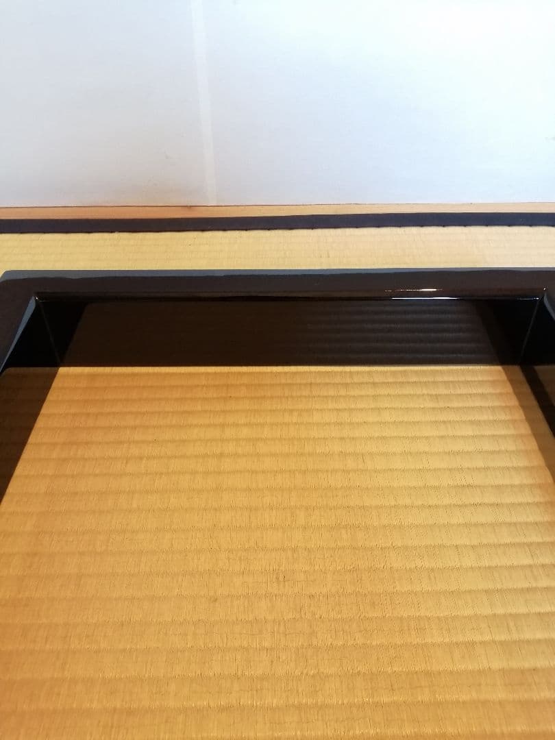 【茶道具】塗師宗明作　真塗炉縁　炉縁115