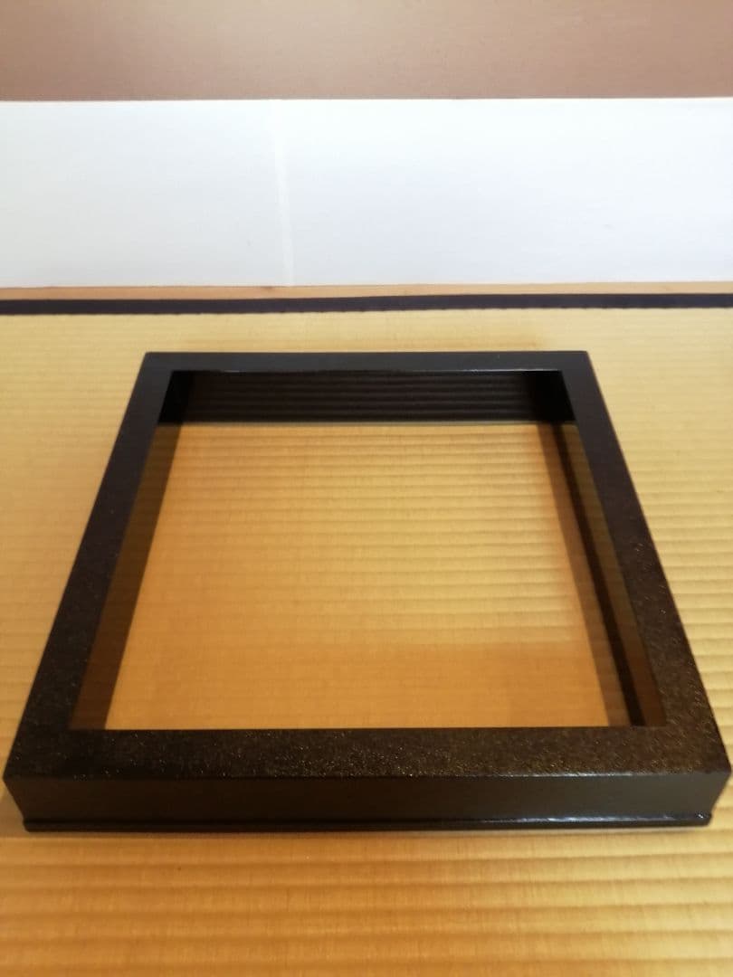 【茶道具】塗師宗明作　真塗炉縁　炉縁115