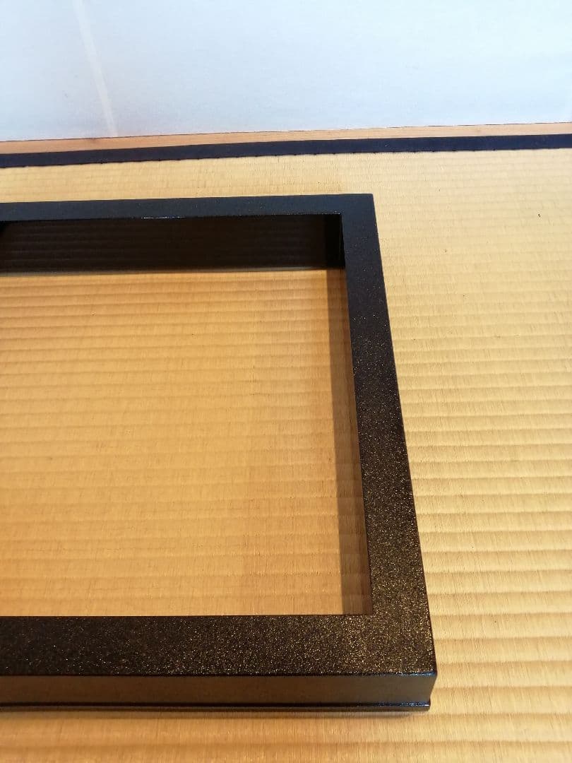 【茶道具】塗師宗明作　真塗炉縁　炉縁115