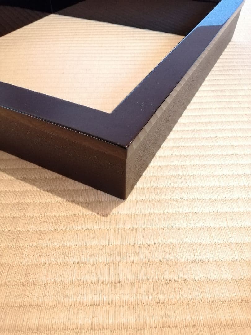 【茶道具】塗師宗明作　真塗炉縁　炉縁115