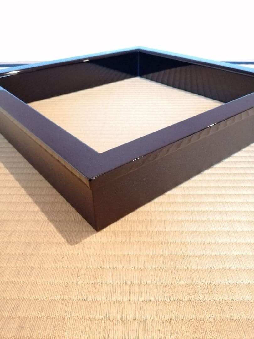 【茶道具】塗師宗明作　真塗炉縁　炉縁115